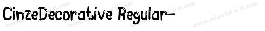 CinzeDecorative Regular字体转换